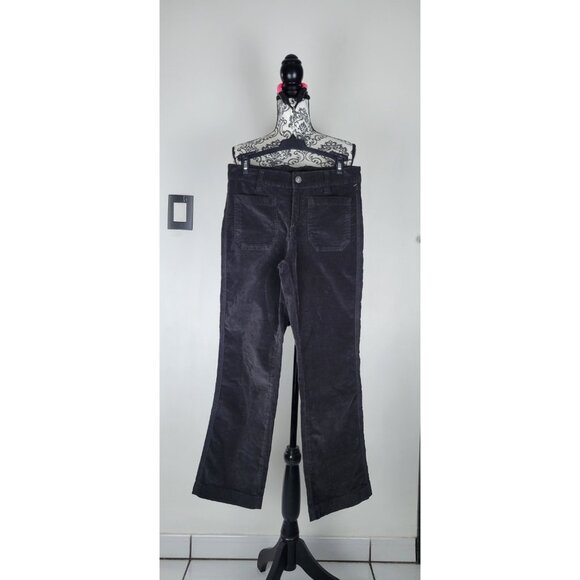 Free People Velvet Flare Pants Size 6 Brown/Chocolate Boho 70s Vintage - Picture 5 of 12